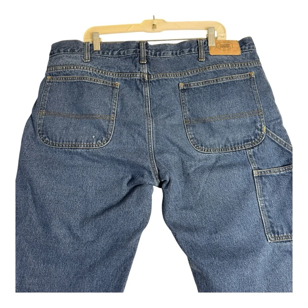 Berkley Jensen Flannel Lined Carpenter Jeans Cargo Pants Tool Pockets Mens 40x29